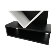 Regál, biela/čierna, VEVEY