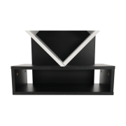 Regál, biela/čierna, VEVEY