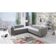 Pohovka, sivá, pravá, BROKEN