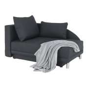 Rozkladacia pohovka, sivočierna látka, ľavá, LAUREL