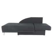 Rozkladacia pohovka, sivočierna látka, pravá, LAUREL