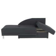 Rozkladacia pohovka, sivočierna látka, pravá, LAUREL