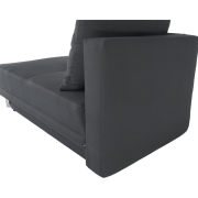 Rozkladacia pohovka, sivočierna látka, pravá, LAUREL