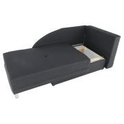 Rozkladacia pohovka, sivočierna látka, pravá, LAUREL