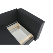 Rozkladacia pohovka, sivočierna látka, pravá, LAUREL