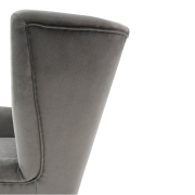 Kreslo-ušiak, svetlosivá/čierna, RODEZA