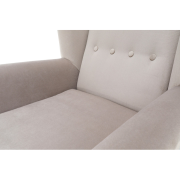 Kreslo-ušiak, krémová/čierna, RODEZA