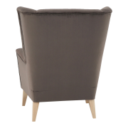 Kreslo-ušiak, taupe-sivohnedá/buk, RODEZA