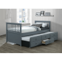 Posteľ s prístelkou, 90x200, sivá,  AUSTIN NEW