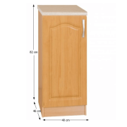 Kuchynská skrinka, jelša, ľavá, LORA MDF NEW KLASIK S40