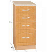 Kuchynská skrinka, jelša, LORA MDF NEW KLASIK S40SZ4