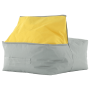 Sedací vak, sivá/zelená/žltá látka, ALIMOR