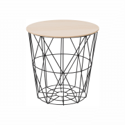 Príručný stolík, prírodná/čierna, NANCER TYP 3