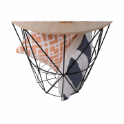 Príručný stolík, prírodná/čierna, NANCER TYP 3