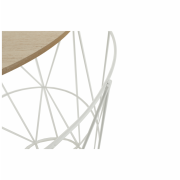 Príručný stolík, prírodná/biela, NANCER TYP 3