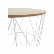 Príručný stolík, prírodná/biela, NANCER TYP 3