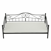 Kovová posteľ, čierna, 90x200, DAINA