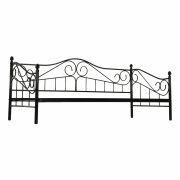 Kovová posteľ, čierna, 90x200, DAINA