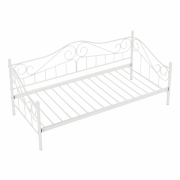 Kovová posteľ, biela, 90x200, DAINA