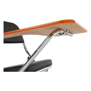 Stolička s doskou na písanie, čierna/prírodná, TEKER