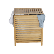 Kôš na bielizeň, prírodný bambus/biela, MENORK