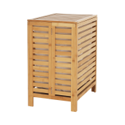 Kôš na bielizeň, prírodný bambus/biela, MENORK