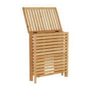 Kôš na bielizeň, prírodný bambus/biela, MENORK