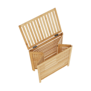 Kôš na bielizeň, prírodný bambus/biela, MENORK