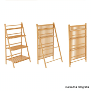 Skladací regál, biela, NEPEL TYP 2 + darček