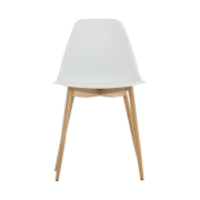 Stolička, biela/prírodná, SINTIA