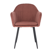Dizajnové kreslo, ružovohnedá Velvet látka, ZIRKON