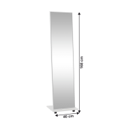 Zrkadlo na kolieskach, biela, NEPTUN