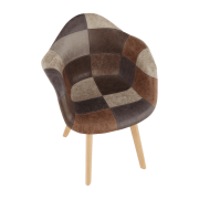 Dizajnové kreslo, patchwork/buk, TERST