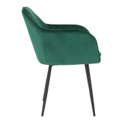 Dizajnové kreslo, smaragdová Velvet látka, ZIRKON
