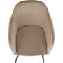 Dizajnové kreslo, sivohnedá Taupe Velvet látka, ZIRKON