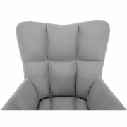 Dizajnové otočné kreslo, sivá/čierna, KOMODO