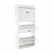 Botník, 3-radový, biela, SEBER TYP 2