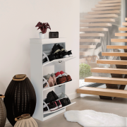 Botník, 3-radový, biela, SEBER TYP 2