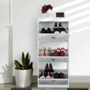 Botník, 3-radový, biela, SEBER TYP 2