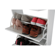 Botník, 3-radový, biela, SEBER TYP 2