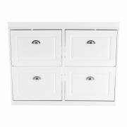 Botník, 2-radový, biela, SEBER TYP 5