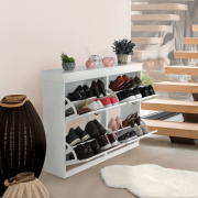 Botník, 2-radový, biela, SEBER TYP 5