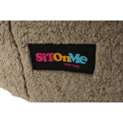 Sedací vak, svetlohnedá látka, ALMERO