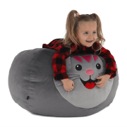 Sedací vak, sivá látka, BABY TYP 1