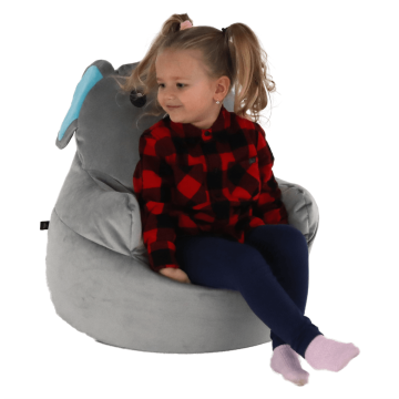 Sedací vak, sivá látka, BABY TYP 2