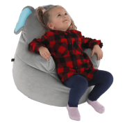 Sedací vak, sivá látka, BABY TYP 2