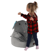 Sedací vak, sivá látka, BABY TYP 2