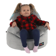 Sedací vak, sivá látka, BABY TYP 2