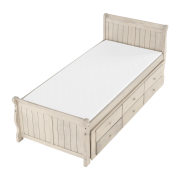 Posteľ s prístelkou, antická biela, 90x200, ANTIKO