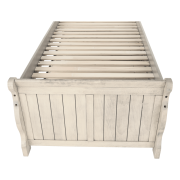 Posteľ s prístelkou, antická biela, 90x200, ANTIKO